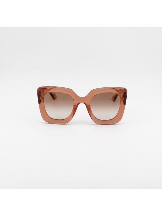 Gucci GG1556S 004 Sunglasses Shiny Brown Square Frame, Brown Gradient Lenses main image 9